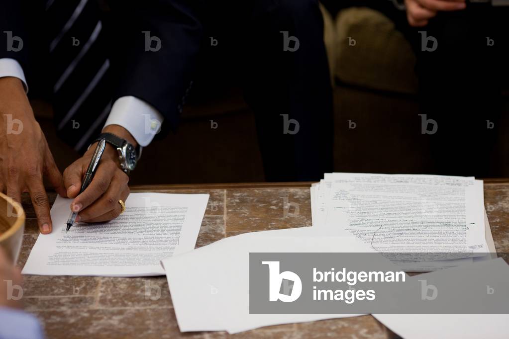 President Barack Obama works on a speech in the Oval Office Sept. 7 2010.,