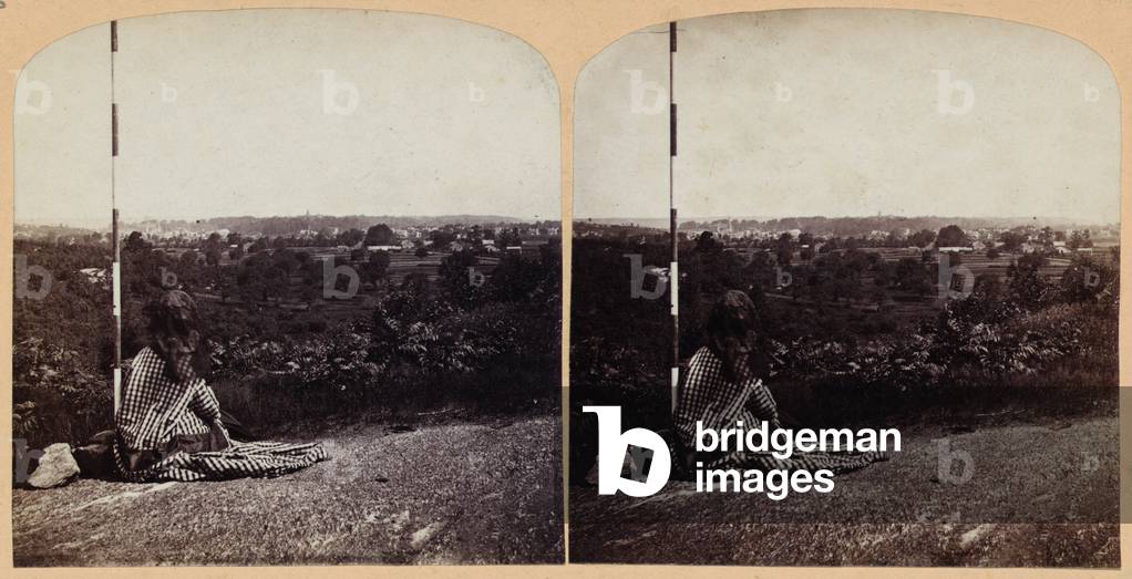 New York City, Manhattanville from Mt. St. Vincent at the north end of Central Park, stereo photograph by Frederick Ferris Thompson, September, 1862