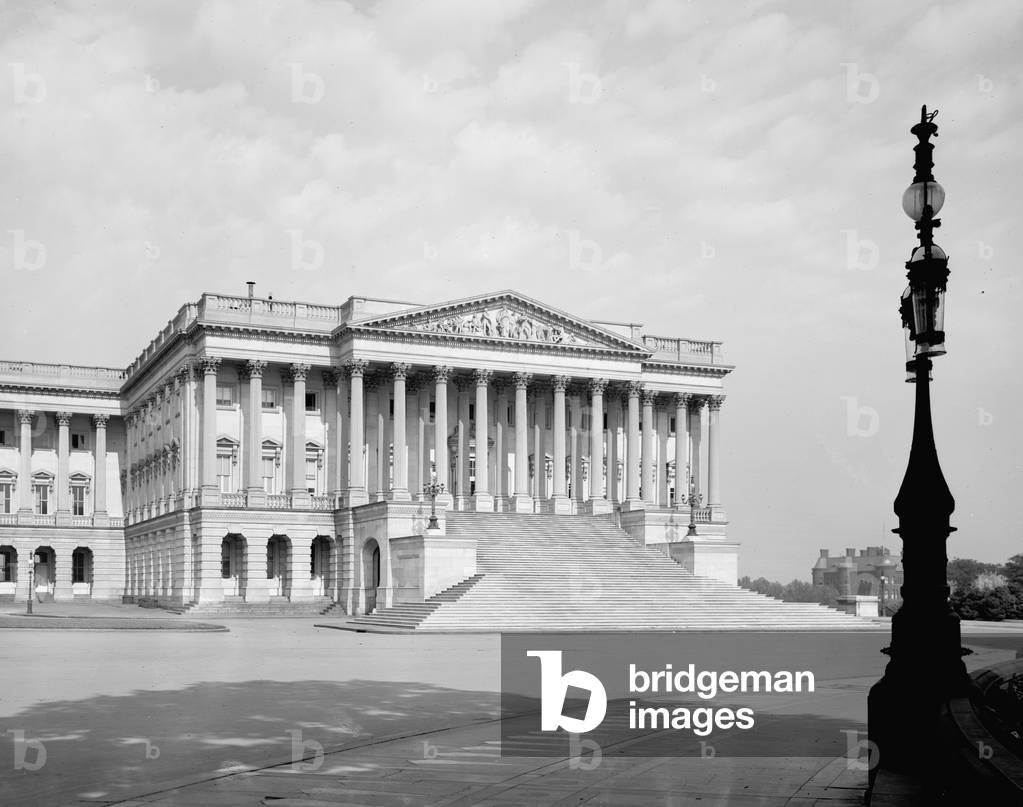 US Capitol. Senate Wing of United States Capitol, Washington, D.C. c. 1900