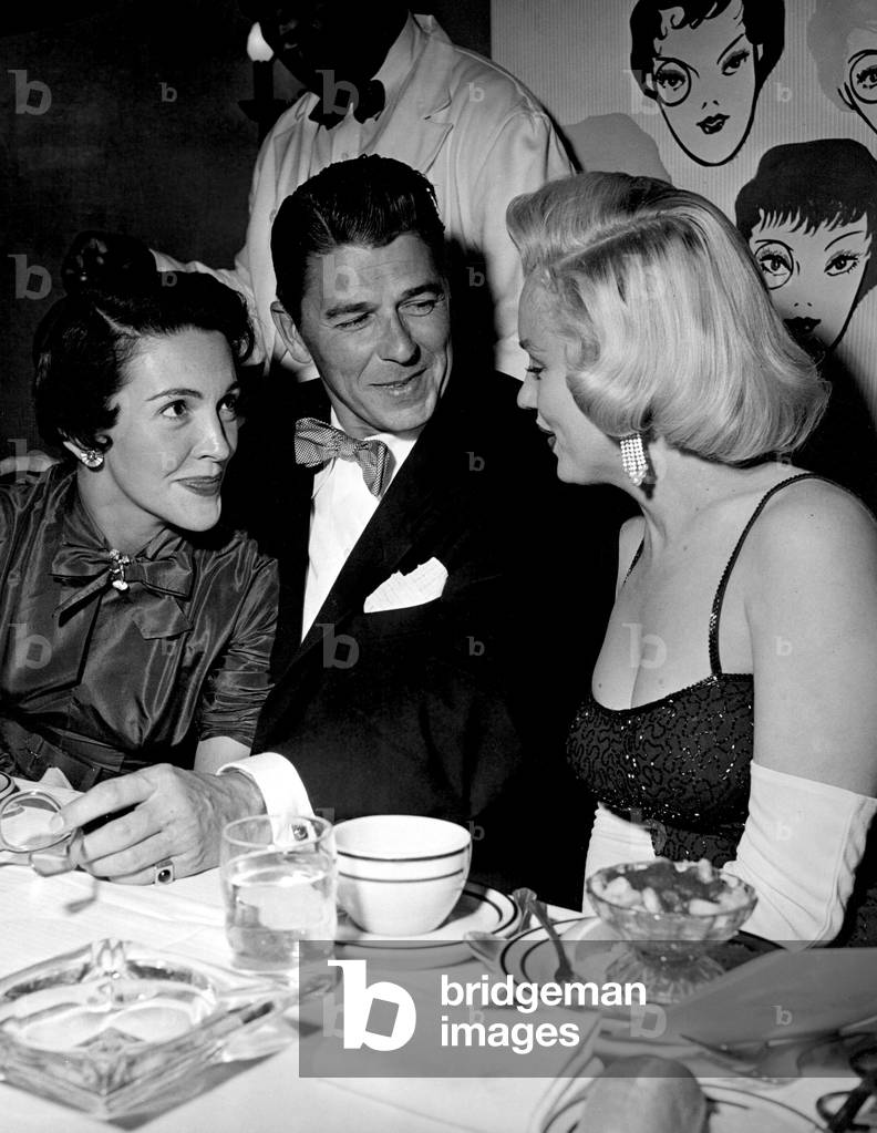 Nancy Reagan, Ronald Reagan, Marilyn Monroe at the GENTLEMEN PREFER BLONDES party, 1953