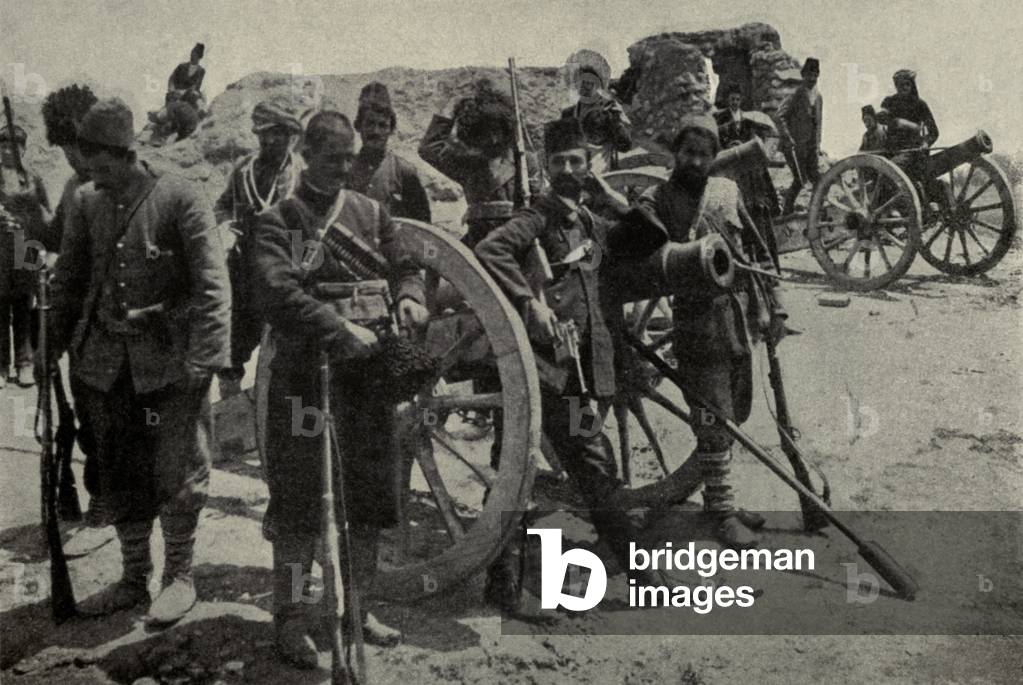 Turkish cannons captured by the Armenians of Van in April 1915. The fighting lasted from April 19 to May 17, 1915, when the Ottoman army retreated as Russian forces approached the city