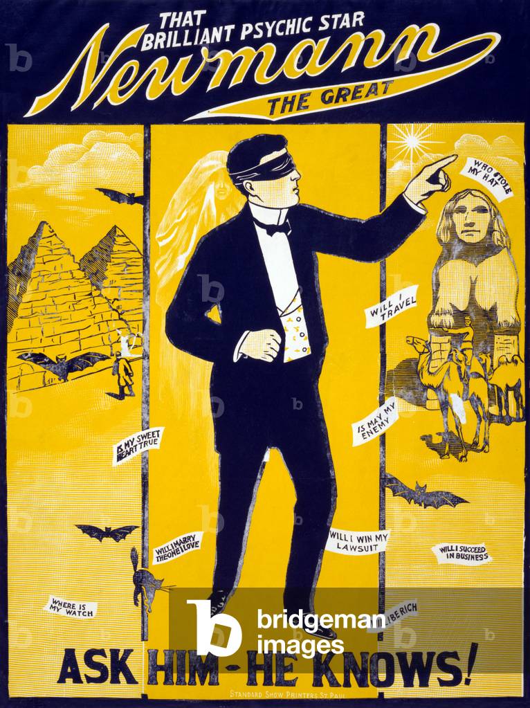 The Brilliant Psychic Star, Newmann the Great, c.1928 (poster)