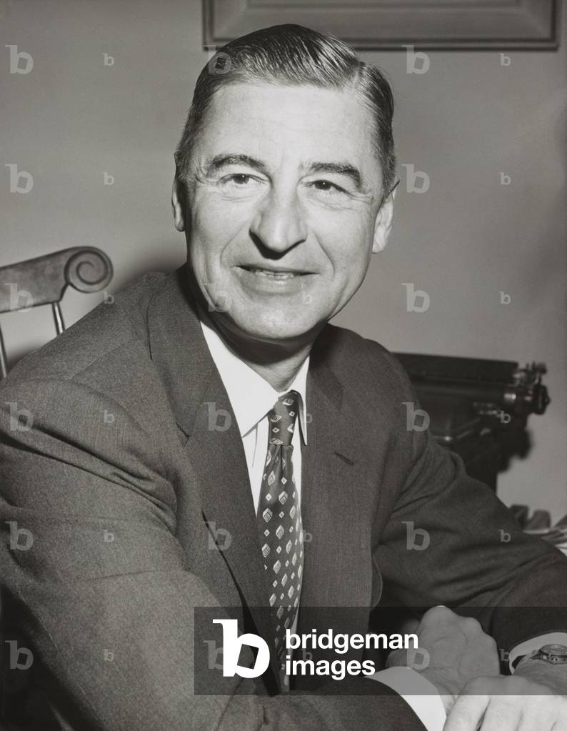 Children's author and illustrator, Ted Geisel, better known by his pseudonym, Dr. Seuss. April 4, 1957