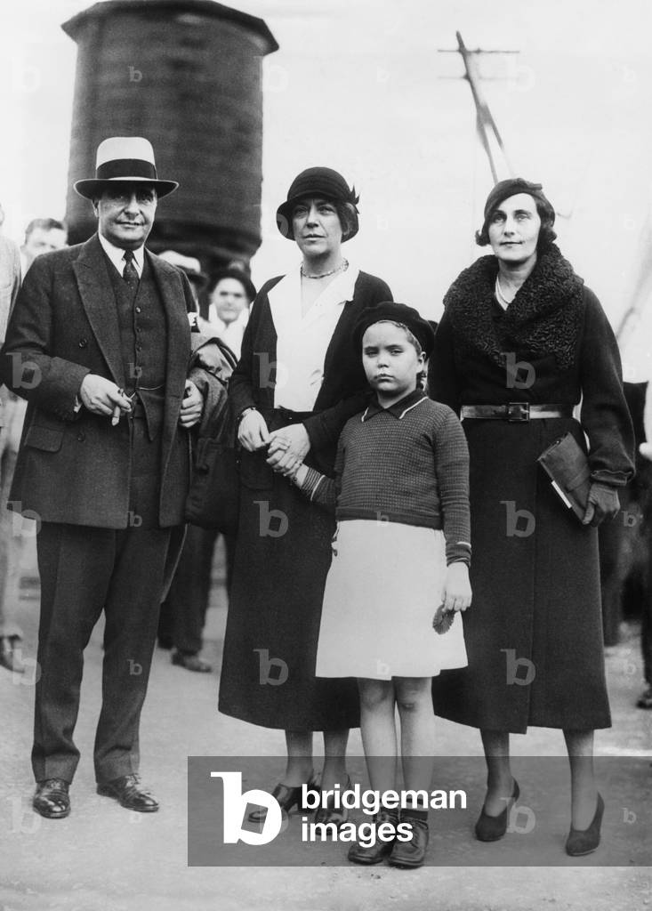 Widowed Alice Roosevelt Longworth, and her daughter, Paulina, with Treasury Sec. Ogden Mills. Oct. 26, 1932. Mills was in Cincinnati for a speaking engagement. At right is his wife, Dorothy Randolph Fell Mills