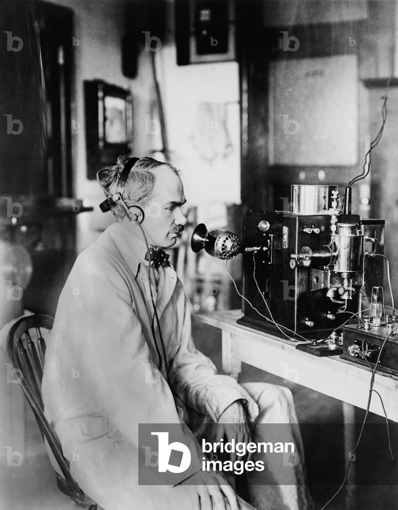 Lee DeForest, (1873-1961), ran an experimental radio station in New York City in 1916, where he made the and the first radio announcement of Presidential election results when Woodrow Wilson was reelected in 1916