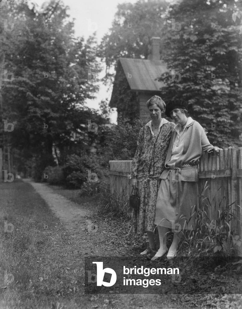 Eleanor Roosevelt and Marian Dickerman in Marion, Massachusetts. 1925. Eleanor met Dickerson through her life partner, Nancy Cook, then the executive secretary of the Women's Division of the State Democratic Committee
