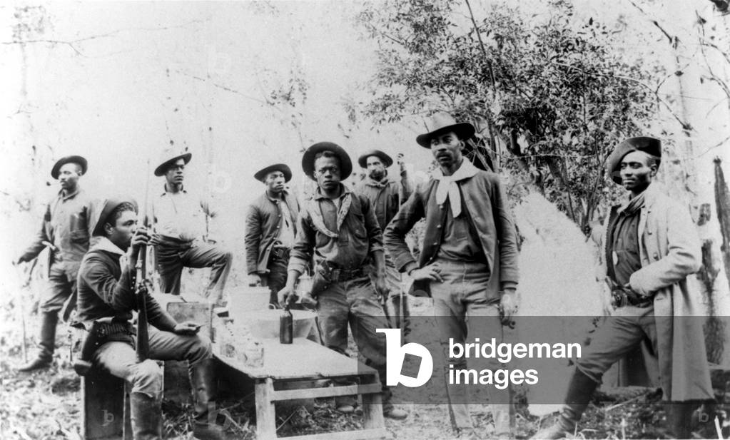 CIVIL WAR-The 25th infantry in 1880-one of four black regiments that served on the frontier in post-Civil War era.