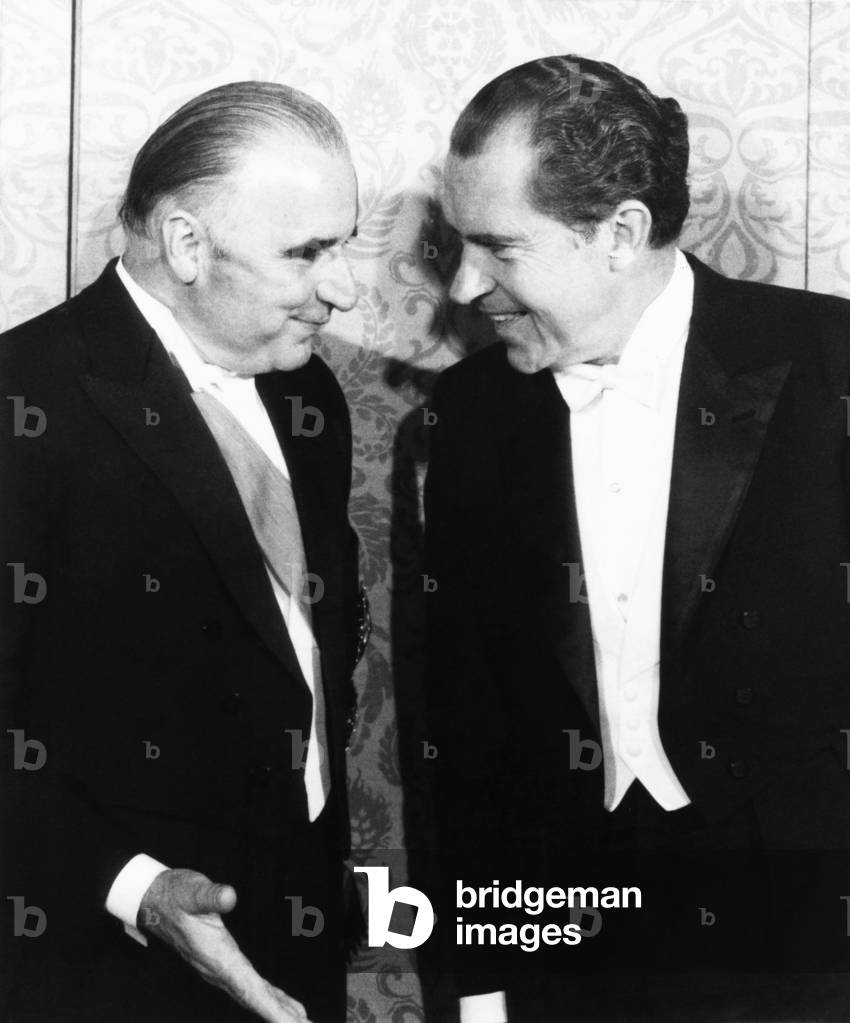 Georges Pompidou with Richard Nixon, 1970 (photo)