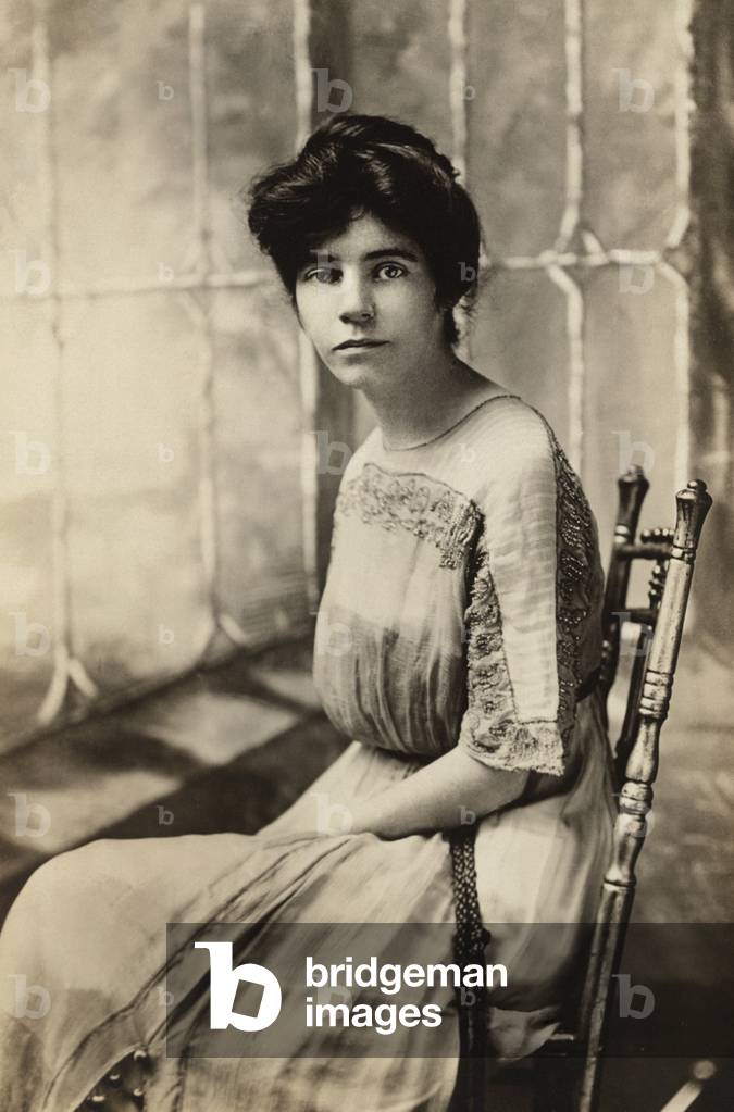 Alice Paul (1885-1977), protested with British women's suffrage advocates before becoming chairman of the Congressional Committee of the militant National American Woman Suffrage Association in 1913. In 1917 it merged with the Womans Party to form the National Womans Party