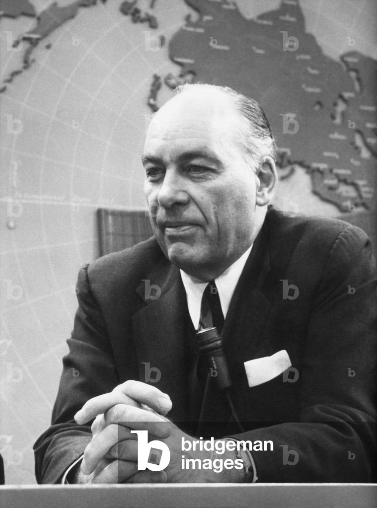 Dr. George Gallup, American public-opinion statistician who created the Gallup Poll. 1956. In the 1930s, he was a Professor of Journalism at Columbia University and Director of Research at the Ad Agency, Young and Rubicam. 1935 he formed his own polling company, the American Institute of Public Opinion which created the Gallup Poll