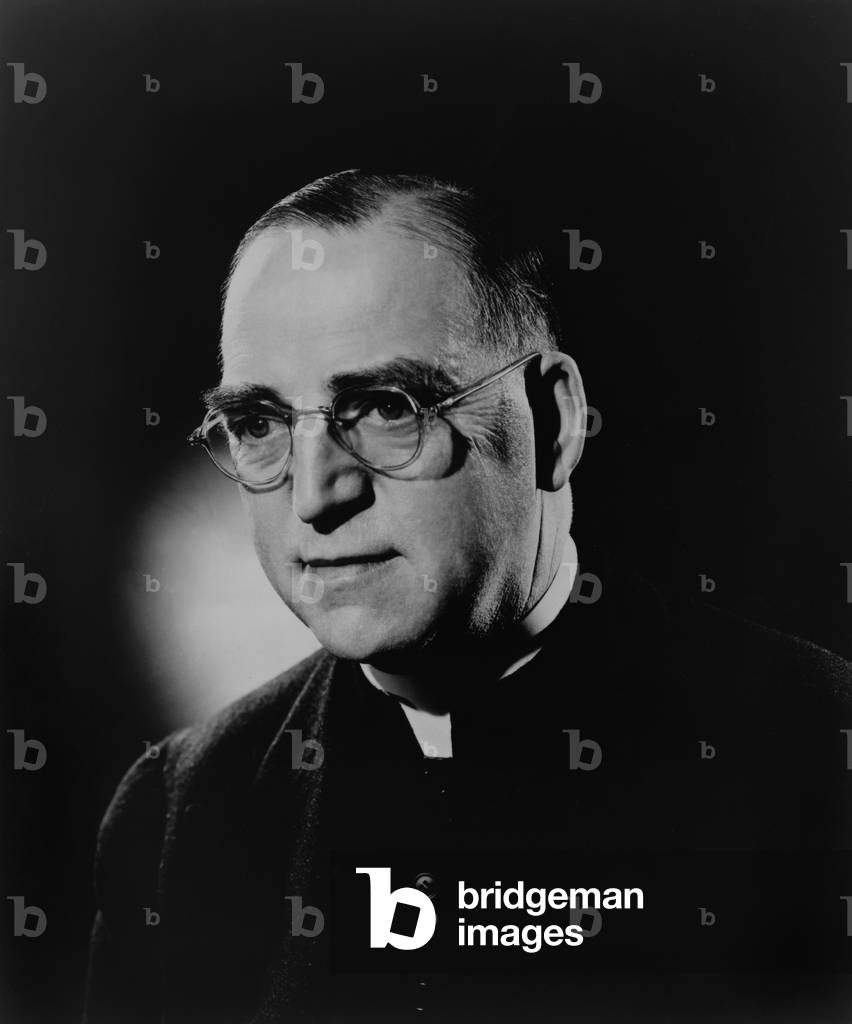Father Edward J. Flanagan, founded 'Father Flanagan's Boys' Home' in 1917. It was an orphanage for boys between the ages of 10 and 16 where they received an education and learned a trade. Flanagan was portrayed by Spencer Tracey in the 1938 film, BOY'S TOWN, based on the life of Father Flanagan. c. 1938.