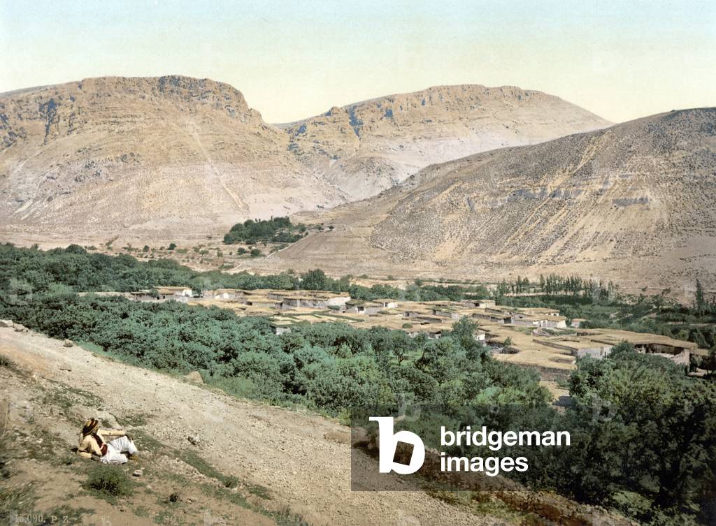 Suk-Wady-Barada, Holy Land, Jordan, photochrom, c.1890-1900