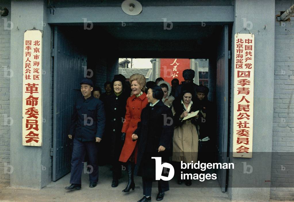 Nixon in China. Pat Nixon visiting the Evergreen People's Commune on the west edge of Beijing. Feb. 23 1972