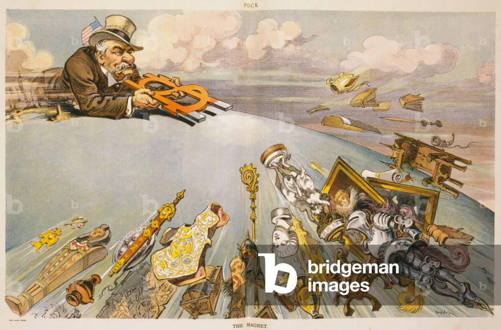 Cartoon showing John Pierpont Morgan, 1911 (engraving)