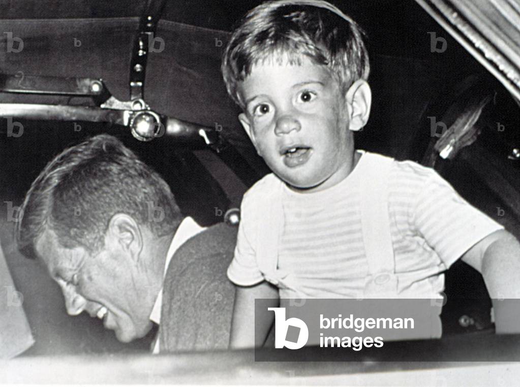 John F. Kennedy, and John F. Kennedy Jr., 1963 (photo)