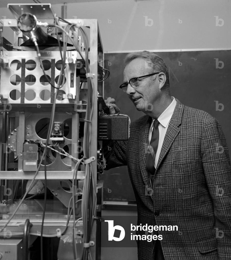 Luis W. Alvarez (1911-1988), American physicist awarded the Nobel Prize for Physics in 1968 for the discovery of many subatomic particles. Working with his son, geologist Walter Alvarez, he applied nuclear physics to help develop the theory that an asteroid strike led to the extinction of dinosaurs. c. 1960
