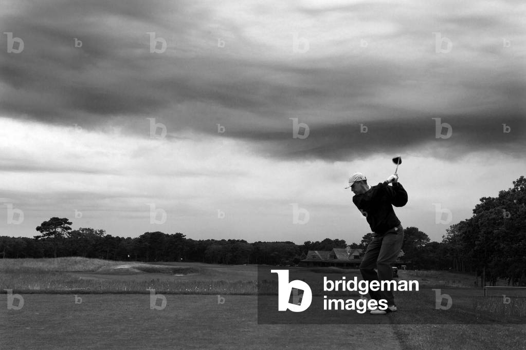 On vacation in Martha's Vineyard the President was golfing at the Vineyard Golf Club. Aug.22 2010.,