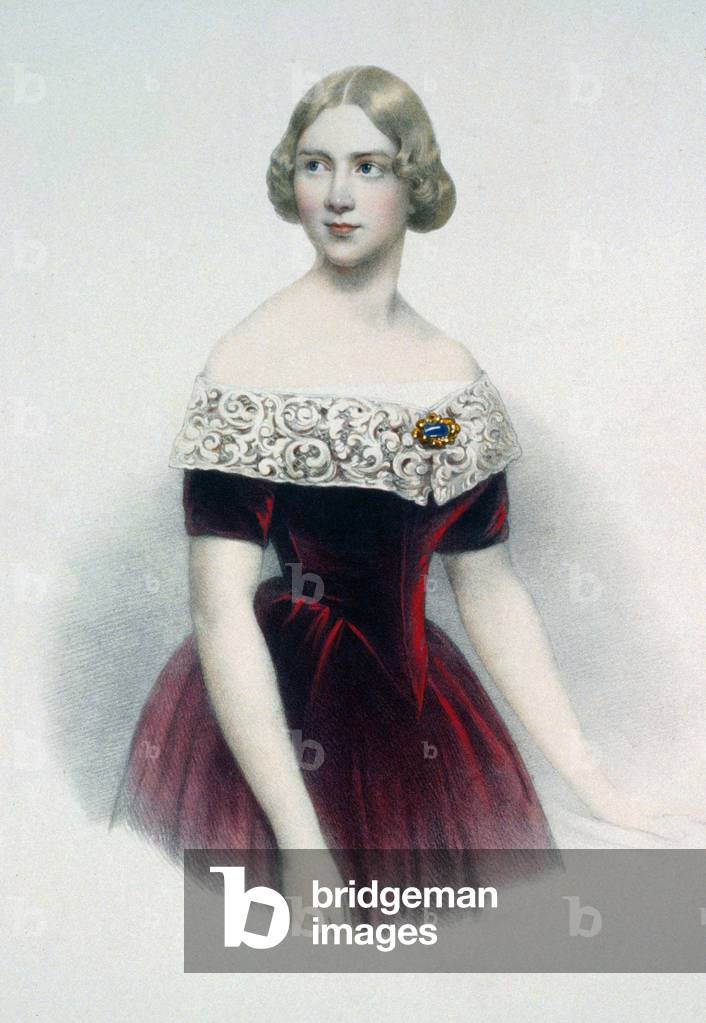 Jenny Lind (1820-1887), pursued a successful European opera career until 1849. After her United States tour, she left opera behind, performing solo concerts and oratorios. 1847 portrait