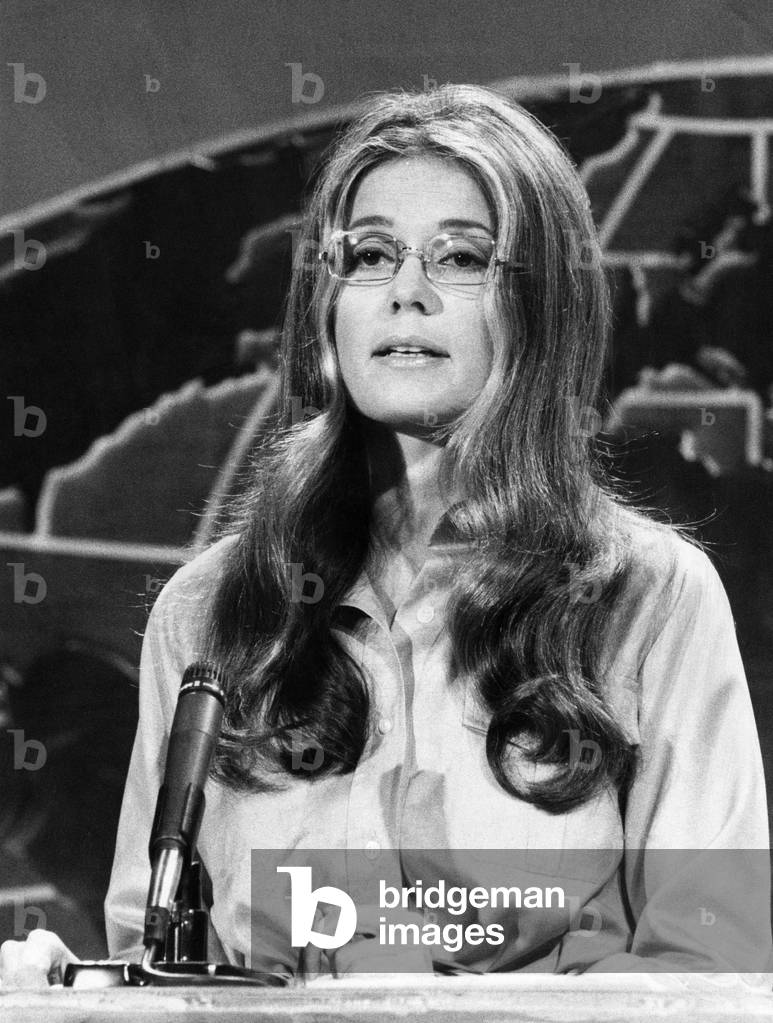 Feminist Gloria Steinem as a guest on FLIP WILSON PRESENTS THE HELEN REDDY SHOW, July 26, 1973.