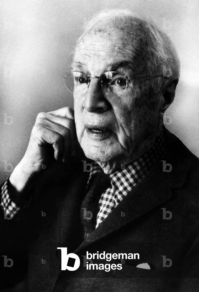 American novelist and Pulitzer Prize winner Upton Sinclair, (1878-1968), Palo Alto, California, 1965.