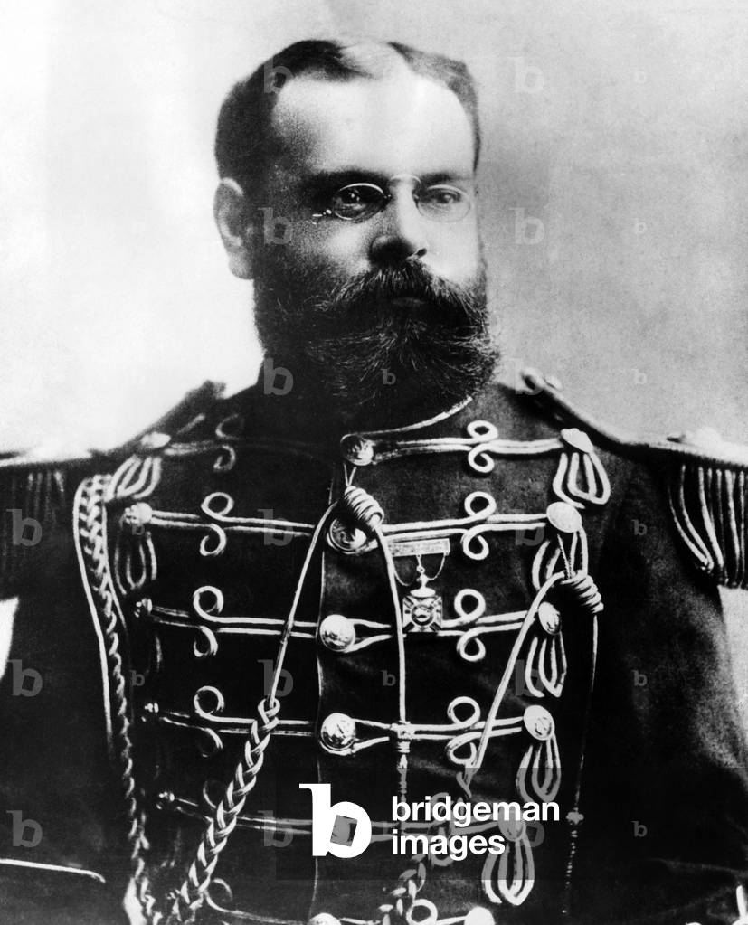 American composer John Philip Sousa, (1854-1932), known as 'The March King' for creating American Military Marches, 1893.