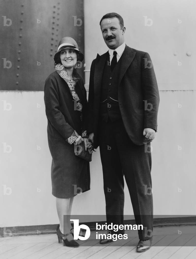 Kermit Roosevelt (1889-1943), son of President Theodore Roosevelt, with his wife, the former Belle Wyatt Willard, daughter of the U.S. Ambassador to Spain. 1928