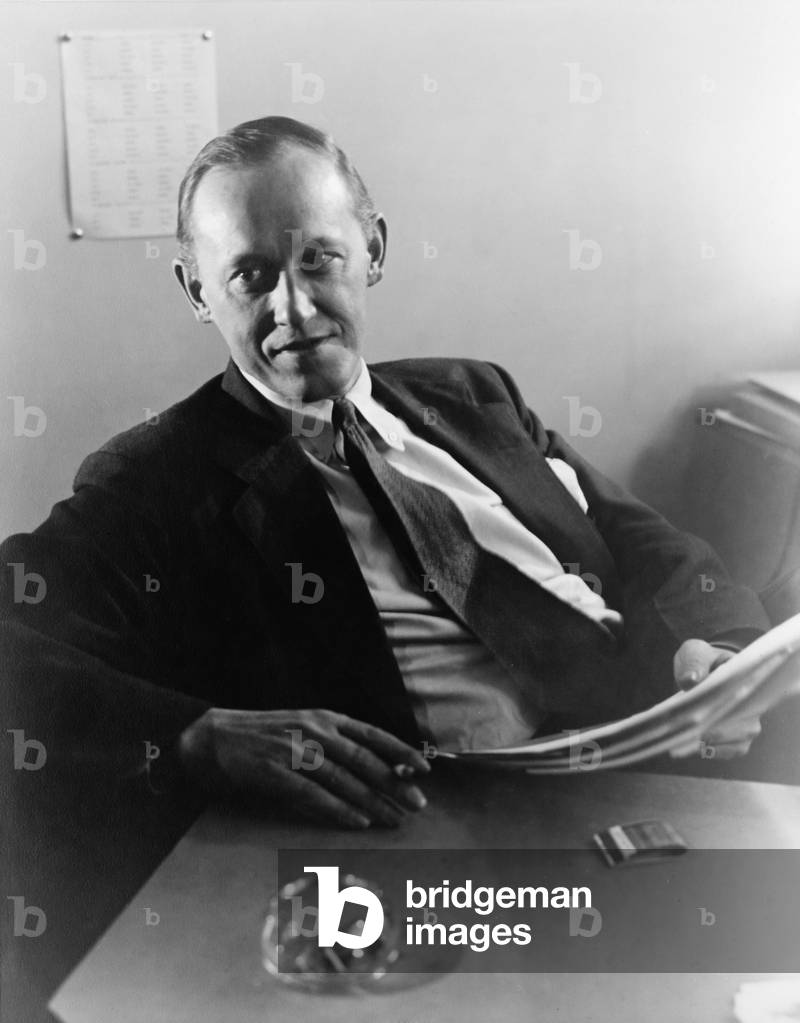 Harry L. Hopkins (1890-1946), political advisor and confident to Franklin Roosevelt, was so close to FDR that he lived in the White House. c. 1940