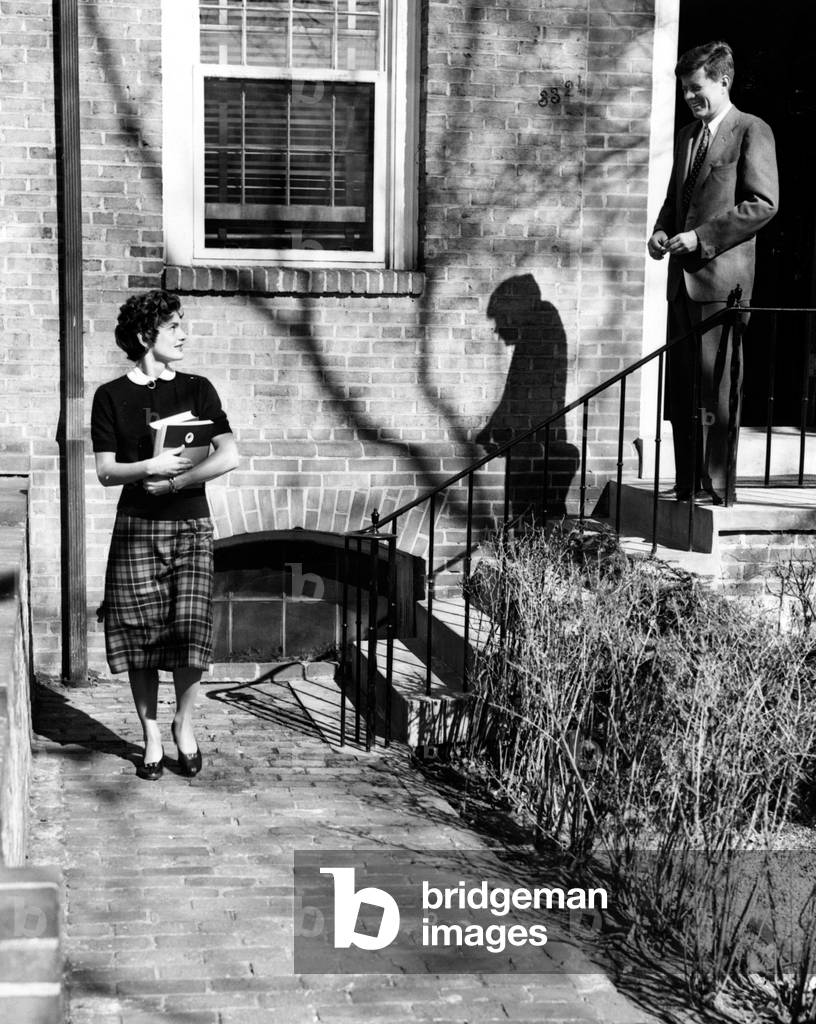 Jacqueline Kennedy and Senator John F. Kennedy, Georgetown University, 04-06-1954.