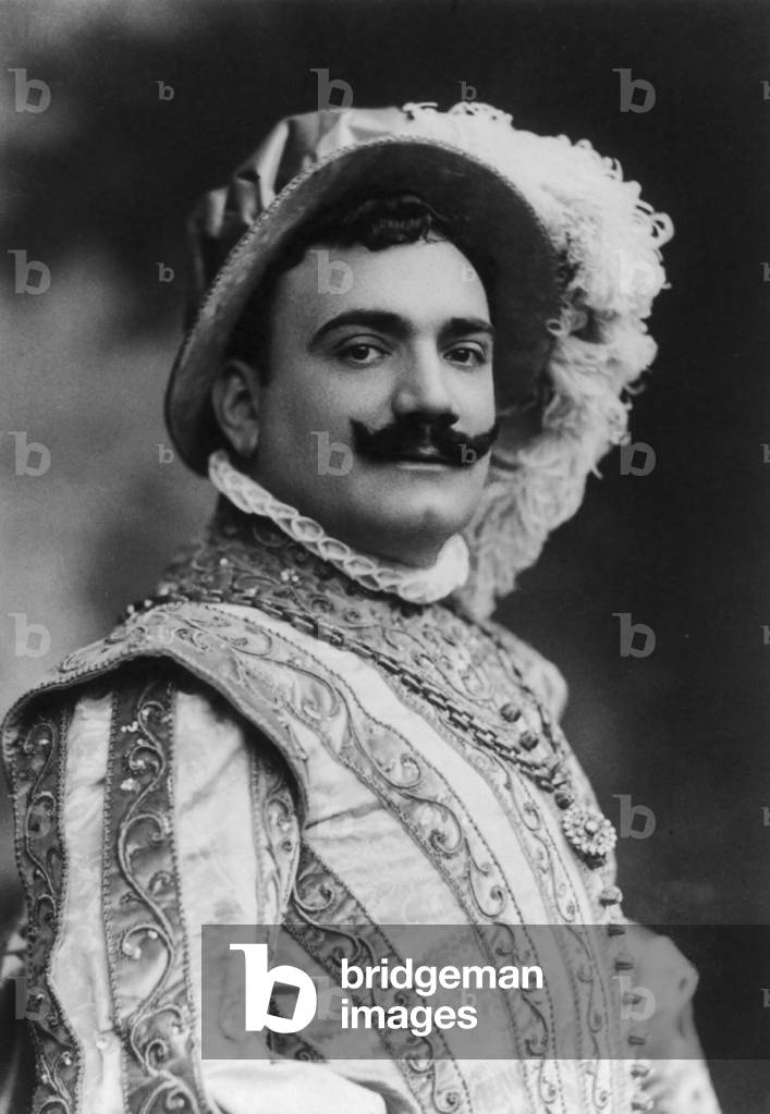 Enrico Caruso (1873-1921), in costume of the Duke in Giuseppe Verdi's opera RIGOLETTO. 1908