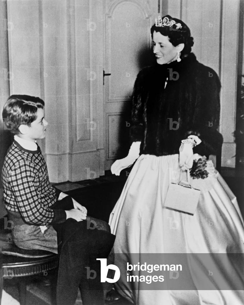 Robert Kennedy with his formally dressed mother, Rose Kennedy, in 1937, when Joseph P. Kennedy was the U.S. ambassador to Great Britain