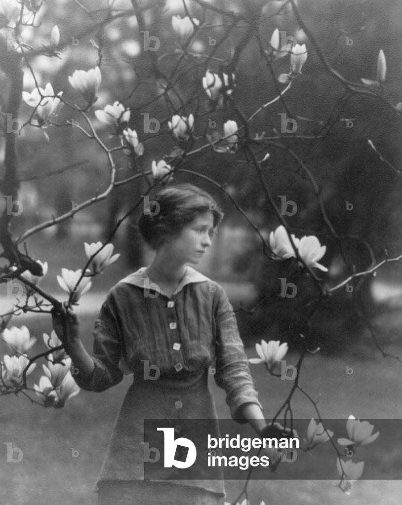 Edna St. Vincent Millay (1892-1950) American poet. 1914 portrait by Arnold Genthe