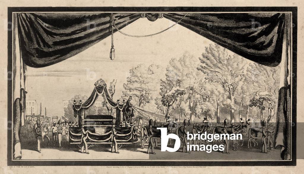 Zachary Taylor. Grand funeral pageant at New York July 23, 1850, in honor of the memory of Major General Zachary Taylor 12th president of the United States