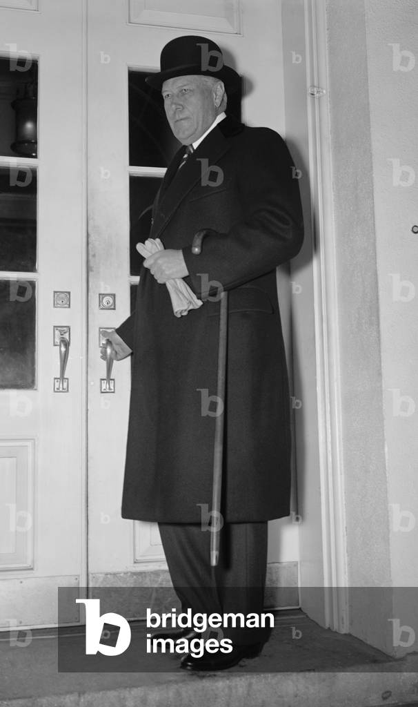 Myron Taylor of US Steel, after meeting with FDR about the strike at GM. Jan. 8, 1937. In the same month he began secret talks with the John L. Lewis who represented the newly formed Steel Workers Organizing Committee. On March 2, 1937, U.S. Steel announced its recognition of the SWOC