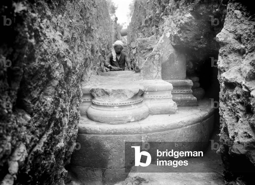 The remains of the Crusader church, Gethsemane, Syria, c.1937