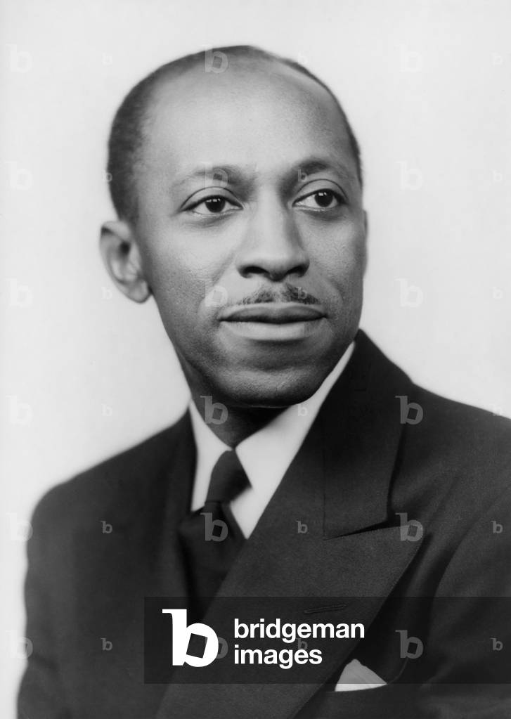 Dr. Lorenzo J. Greene (1899-1988), pioneering African American historian earned a doctorate from Columbia University in 1942. He was a researcher for black historian, Carter G. Woodson, with whom he wrote, THE NEGRO WAGE EARNER (1930). c. 1940