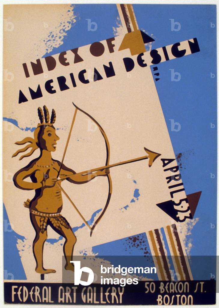 Index of American Design, Federal Art Gallery, 50 Beacon Street, Boston, Mass., 1938 (Silkscreen)