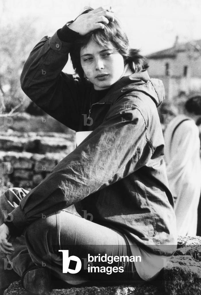 Isabella Rossellini, daughter of actress Ingrid Bergman and film director Roberto Rossellini. The 19 year old is secretary of production, and working with her father in filming ST. AGUSTINO at Pompeii, Italy. Feb. 25, 1972