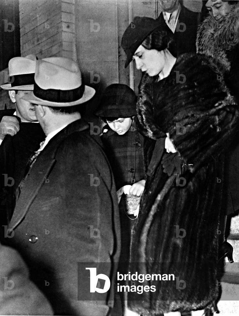 GLORIA VANDERBILT, at 10 Yrs. Old, visiting her mother for Christmas, after a court ruling granting her aunt with custody, 12/22/34