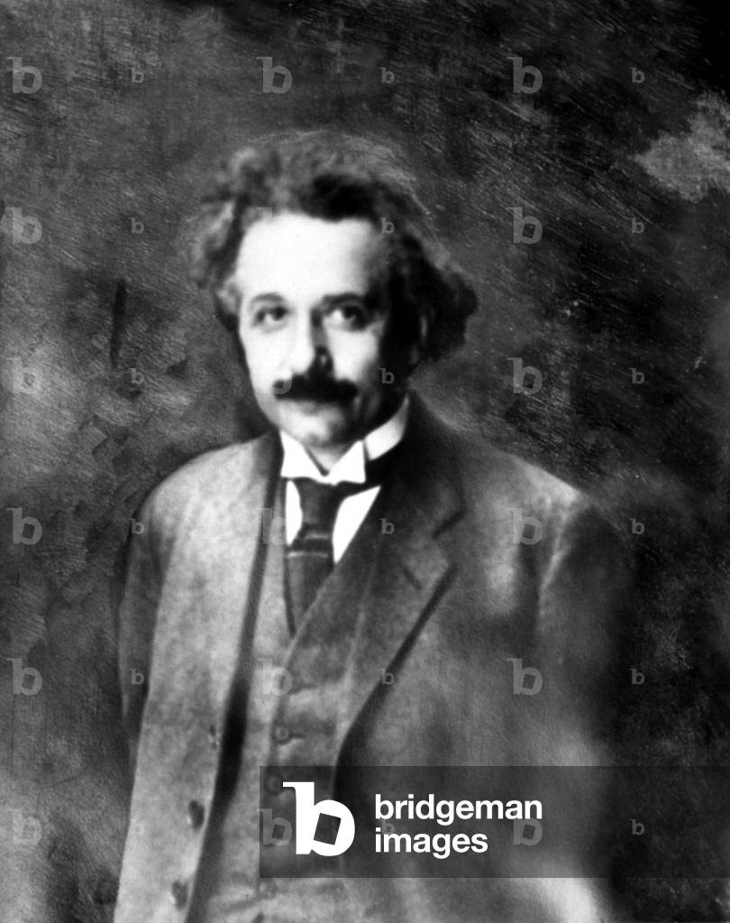 Albert Einstein (b/w photo)