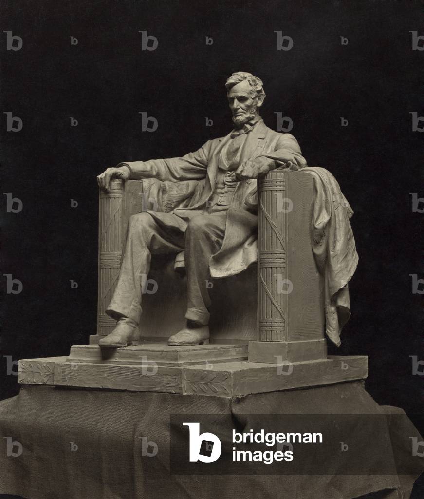 Daniel C. French's working model for the monumental statue for the Lincoln Memorial. c. 1916