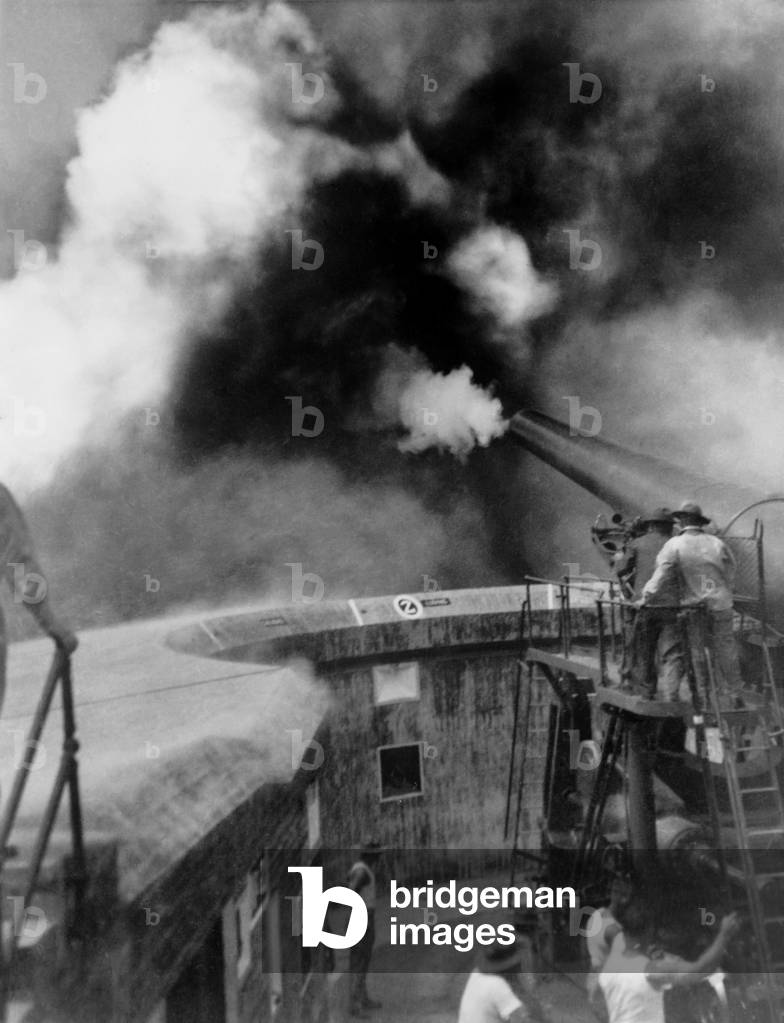 Big gun on the Corregidor, Philippines, in first months of America's World War 2. The fortified rock in Manila Harbor was the last position of U.S. and Filipino defenders against Japanese invaders and fell on May 6, 1942
