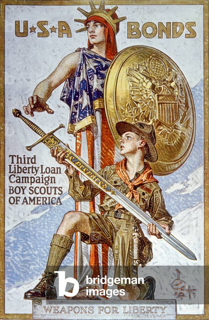 World War I American war bonds campaign poster by J.C. Leyendecker, 1918