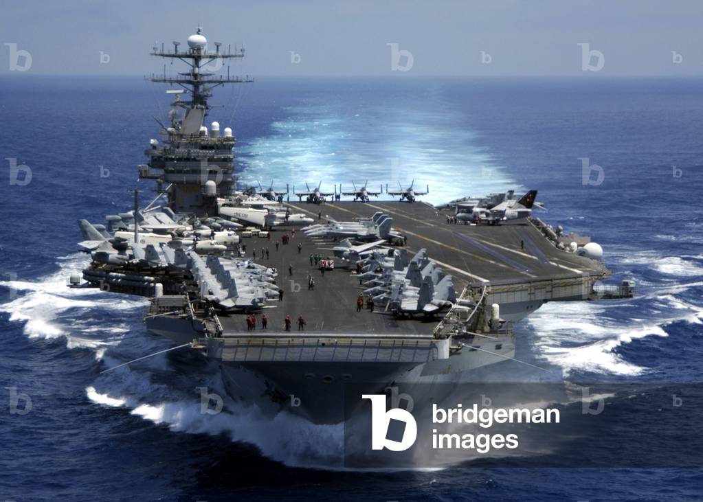 The nuclear powered aircraft carrier USS CARL VINSON in Indian Ocean during the Second Gulf War. March 15 2005