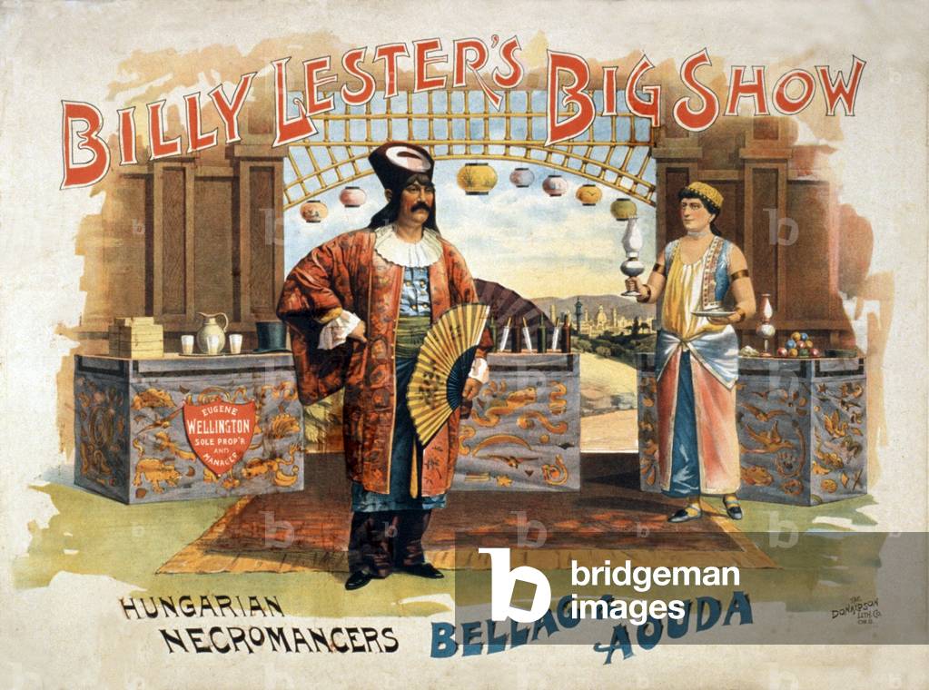 Billy Lester's Big Show, Hungarian Necromancers Bellac and Aouda, c.1895 (poster)