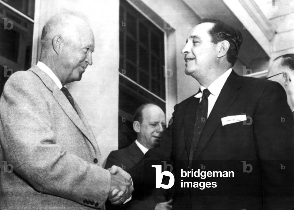 President Dwight D. Eisenhower, Arkansas Governor Orval Faubus, 09/14/57