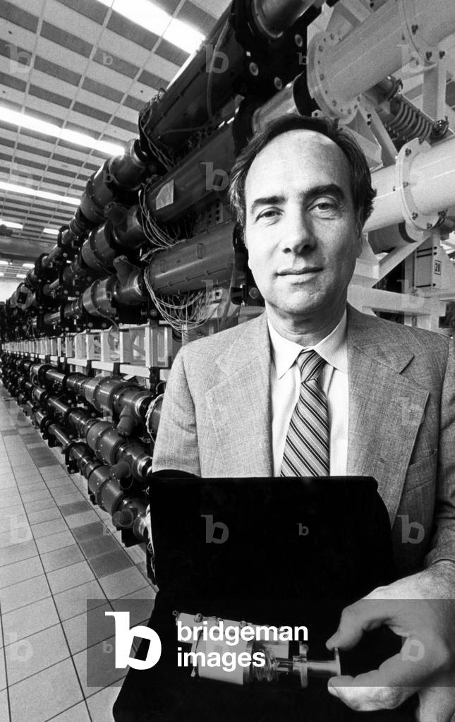 Theodore Harold Maiman, American physicist and inventor of the laser. c.1980