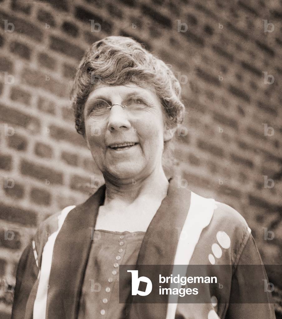 Florence Harding (1860-1924), who married Warren Harding in 1891. She helped him to build their newspaper, the Marion DAILY STAR, and promoted his political career. 1920 portrait