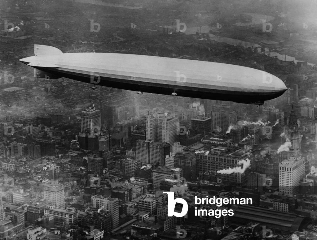 The LZ 129 Graf Zeppelin, over Philadelphia, Pennsylvania, October 16, 1928
