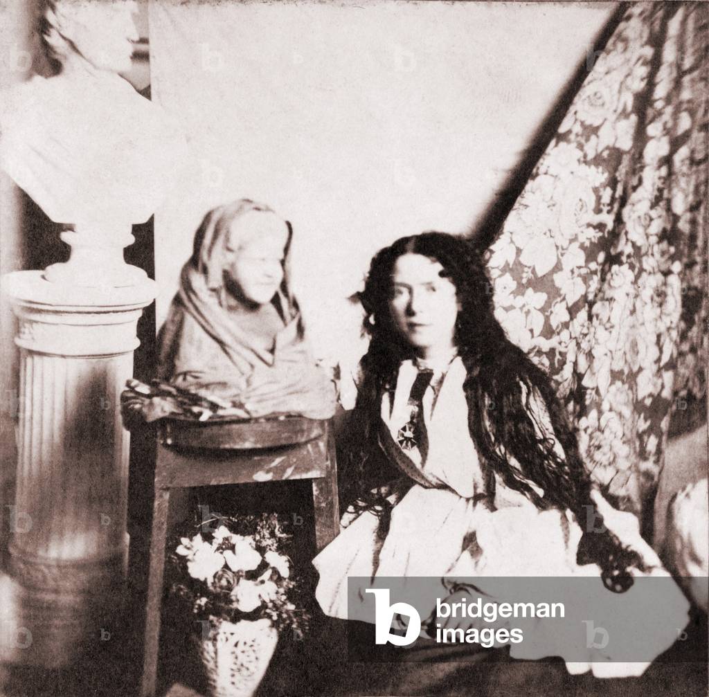Vinnie Ream Hoxie (1847-1914), American sculptor received an important commission for sculpture of Abraham Lincoln in 1866 when she was only 18 years old. After great success, she abandoned sculpture when she married, but returned to it in the last decade of her life. c. 1870s