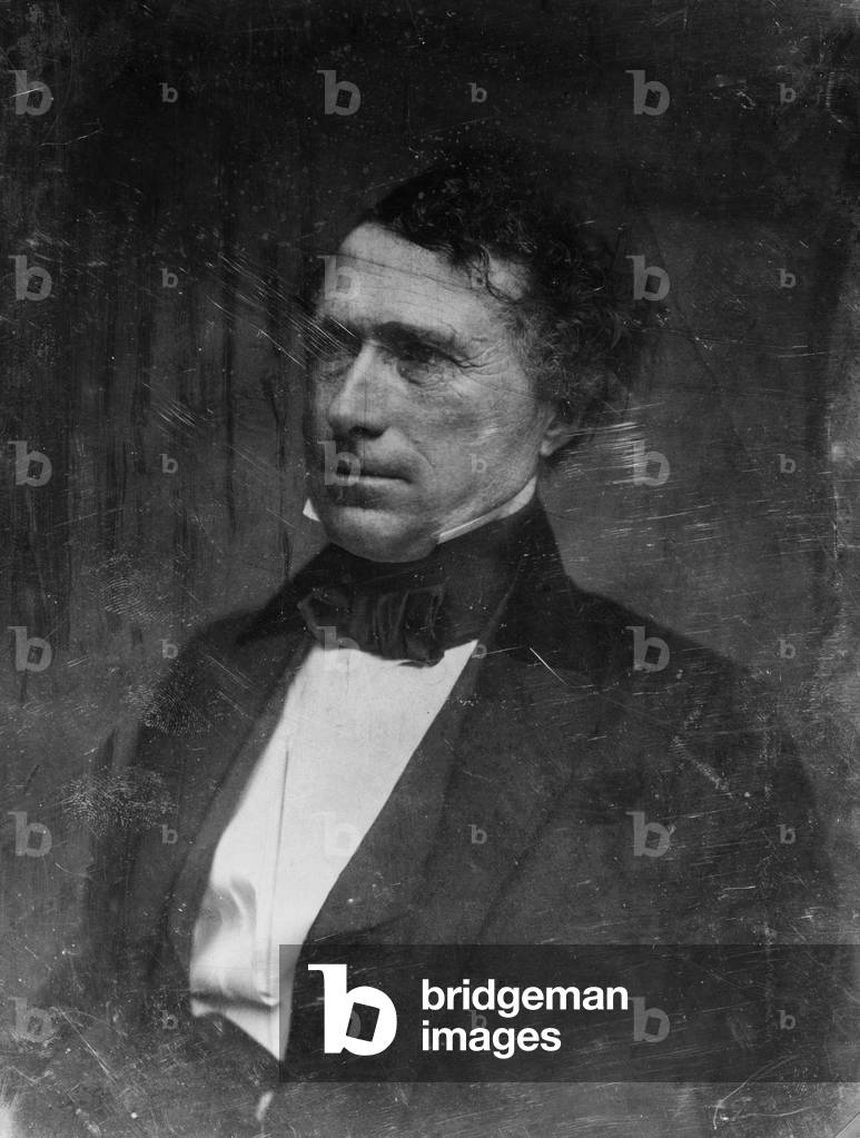 President Franklin Pierce. whole plate daguerreotype by Matthew Brady, 1850s